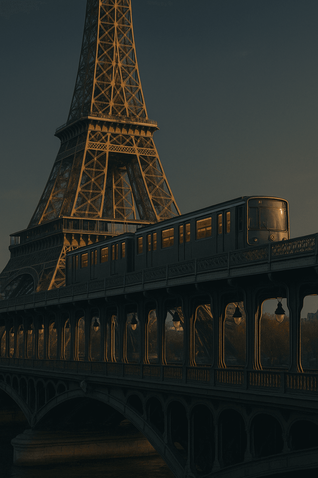 Tour eiffel, metro, paris, tourist, style photoréaliste, rendu photographique très détaillé, éclairage naturel, netteté et précision des matières - ce n’est pas une peinture, aucune texture de toile, aucun coup de pinceau visible