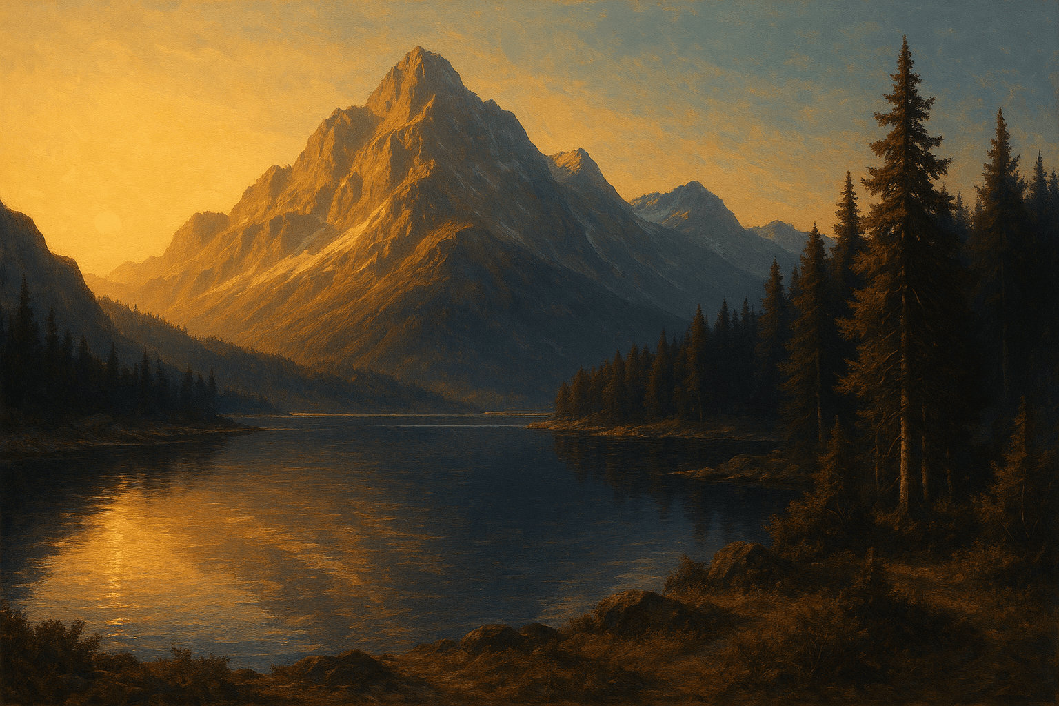 mountain landscape sunrise